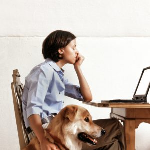 Woman using Laptop Computer